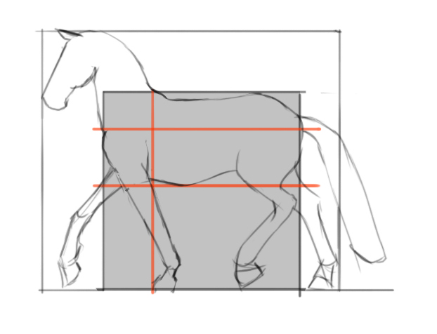Pferd für die Kunstmappe